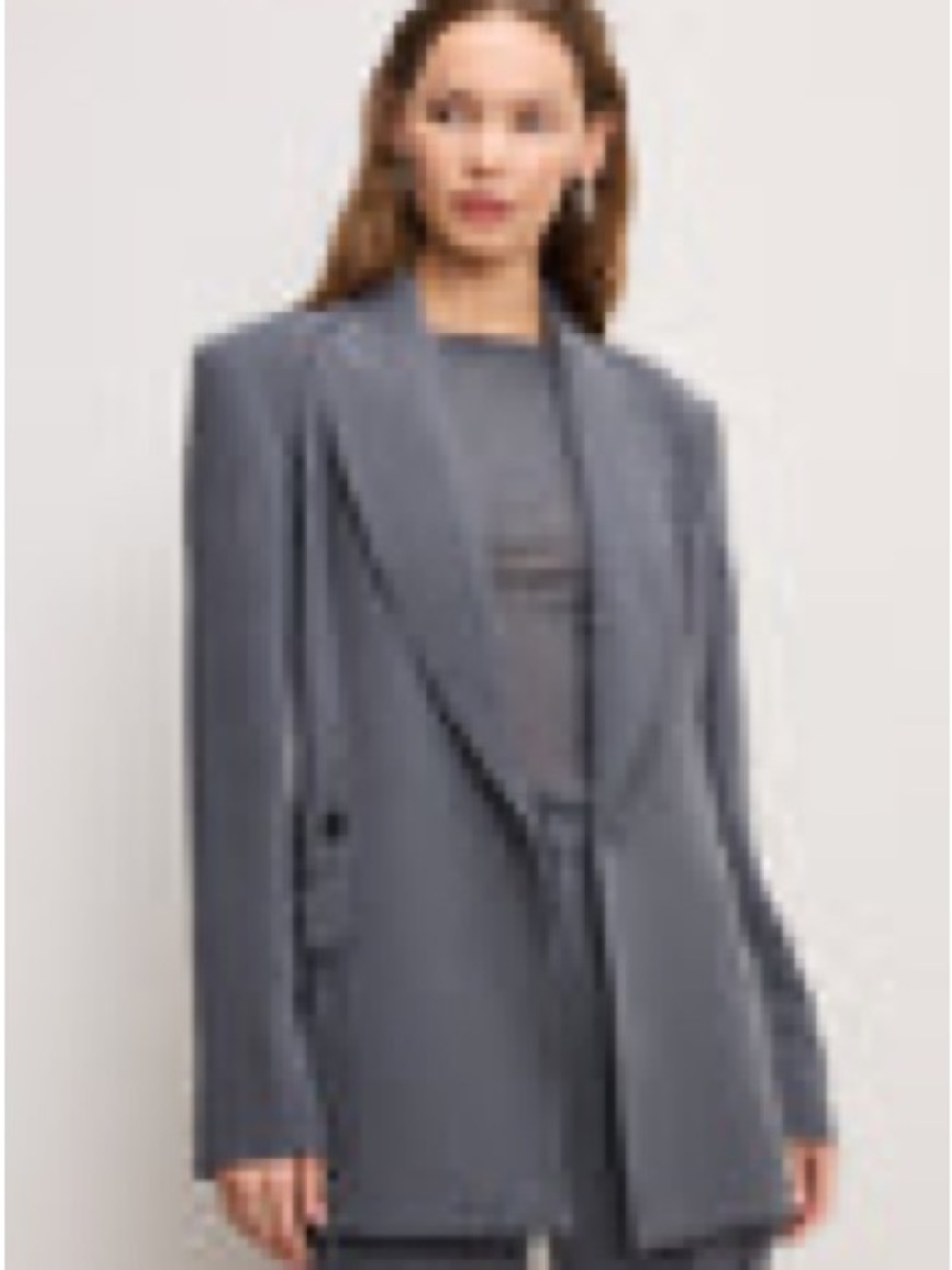 NWT Good American Slate Gray LUXE SUITING CINCHED BLAZER Size 4XL